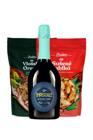 Balíček - Jabĺčka, oriešky a nealko šumivý nápoj -15%